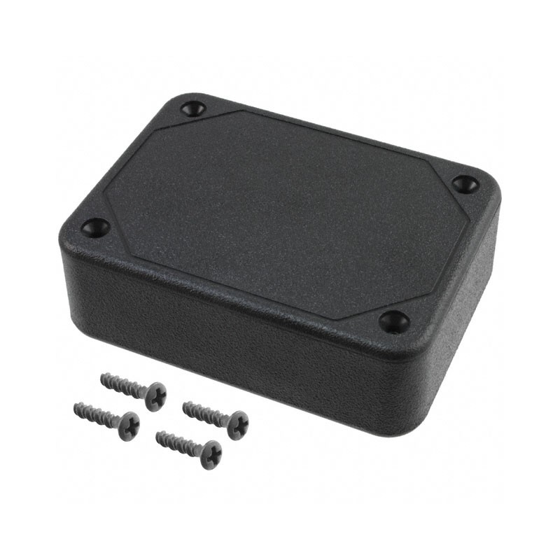 1 pcs : CU-3240 - Box Plastic, ABS Black Cover Included 3.337' L x 2.462' W (84.76mm x 62.53mm) X 1.100' (27.94mm)