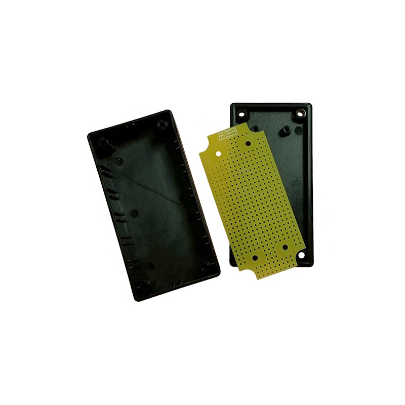 1 pcs : B04-7100 - Box Plastic, ABS Black Cover Included 3.700' L x 1.900' W (94.00mm x 48.26mm) X 1.500' (38.10mm)