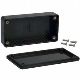 1 pcs : 1591ABK - Box Plastic, ABS Black Cover Included 3.937' L x 1.969' W (100.00mm x 50.00mm) X 0.977' (24.82mm)