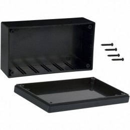 1 pcs : CU-1874-B - Box Plastic, ABS Black Cover Included 5.308' L x 2.942' W (134.82mm x 74.73mm) X 1.959' (49.76mm)