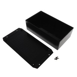 1 pcs : CU-1947-MB - Box Plastic, ABS Black Cover Included 7.772' L x 4.449' W (197.41mm x 113.00mm) X 2.481' (63.02mm)