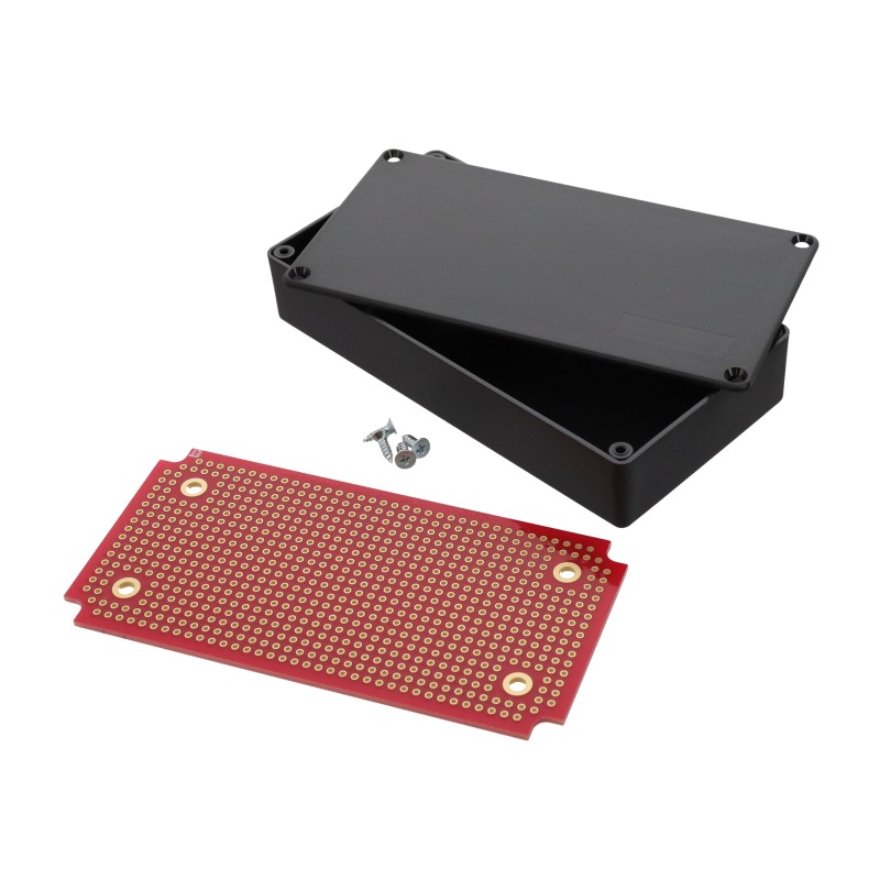 1 pcs : DKS-PB05-87 - Box Plastic, ABS Black Cover Included, Lid 4.400' L x 2.200' W (111.76mm x 55.88mm) X