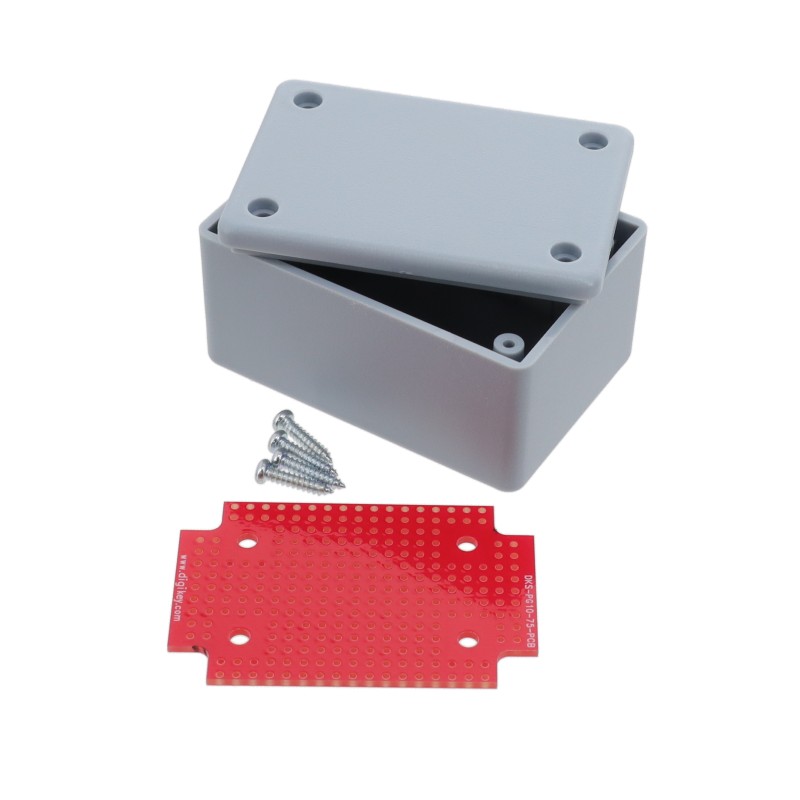 1 pcs : DKS-PB10-75 - Box Plastic, ABS Black Cover Included, Lid 4.500' L x 2.300' W (114.30mm x 58.42mm) X