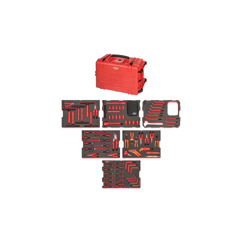 1 pcs - Bahco 79 Piece Toolkit Tool Kit with Case, VDE Approved