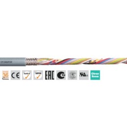 50 pcs - Igus chainflex CF240.PUR Data Cable, 14 Cores, 0.25 mm², Screened, 50m, Grey PUR Sheath, 24 AWG