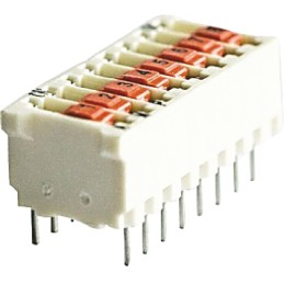 5 pcs - TE Connectivity 2 Way Through Hole DIP Switch SPST