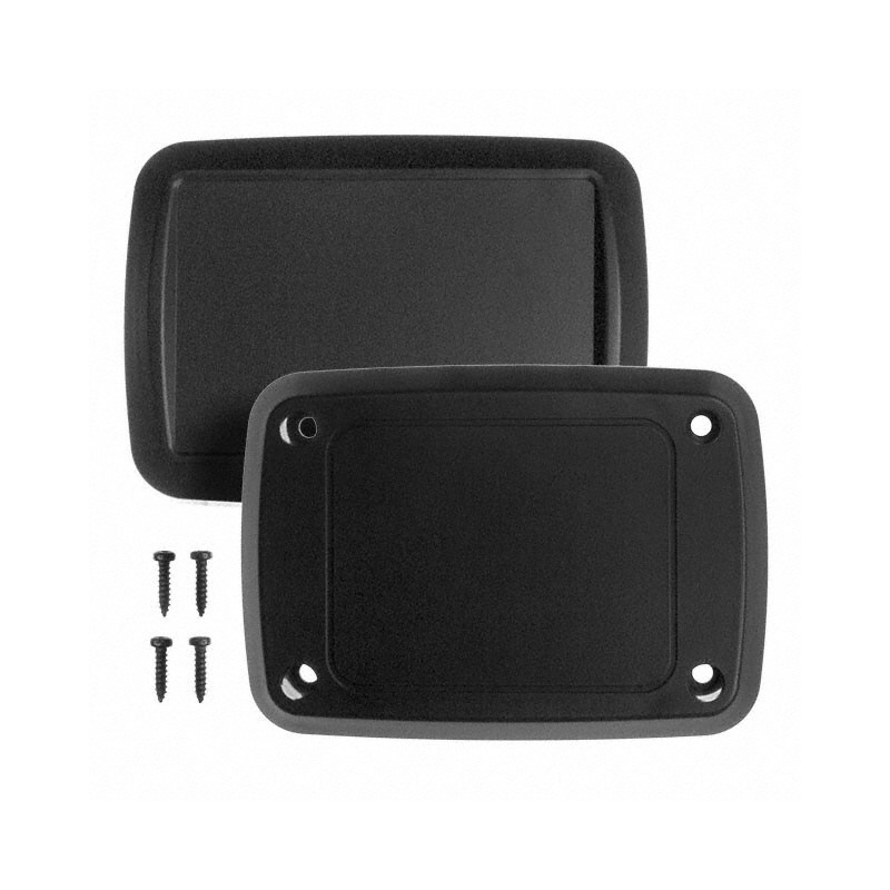 1 pcs : HH-3642 - Box Plastic, ABS Black Hand Held, Split Sides 3.484' L x 2.480' W (88.49mm x 62.99mm) X 1.083' (27.51mm)