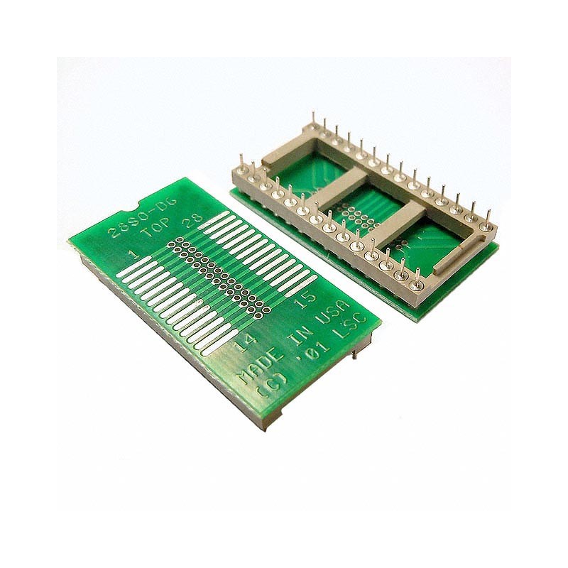 1 pcs : PA-SOD6SM18-28 - ADAPTER 28SOIC TO 28DIP 600MIL