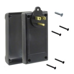 1 pcs : PPB-11861-BK - Box Plastic, ABS Black Hand Held, Split Sides 4.116' L x 2.242' W (104.55mm x 56.95mm) X 1.648' (41.86mm)