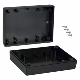 1 pcs : 131,BK - Box Plastic, ABS Black Hand Held, Split Sides 4.380' L x 3.250' W (111.25mm x 82.55mm) X 1.500' (38.10mm)