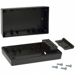 1 pcs : 252,BK - Box Plastic, ABS Black Hand Held, Split Sides 5.620' L x 3.250' W (142.75mm x 82.55mm) X 2.000' (50.80mm)