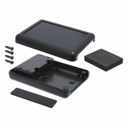 1 pcs : HH-3431-BCB - Box Plastic, ABS Black Hand Held, Split Sides and End Panel(s) 4.131' L x 2.953' W (104.93mm x 75.01mm) X 