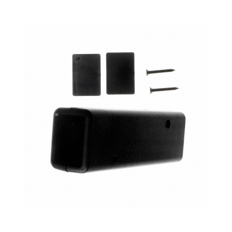 1 pcs : HP-3653-B - Box Plastic, ABS Black Hand Held, Split Sides and End Panel(s) 4.488' L x 1.406' W (114.00mm x 35.71mm) X 1.