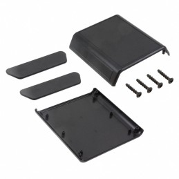 1 pcs : PC-11555 - Box Plastic, ABS Black Hand Held, Split Sides and End Panel(s) 5.501' L x 5.250' W (139.73mm x 133.35mm) X 1.