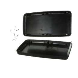 1 pcs : H75,BK - Box Plastic, ABS Black Hand Held, Split Sides and End Panel(s) 7.200' L x 3.650' W (182.88mm x 92.71mm) X 1.260
