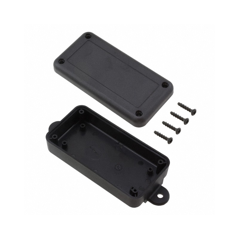 1 pcs : PT-11630-MB - Box Plastic, ABS Black Split Sides 4.000' L x 2.062' W (101.60mm x 52.37mm) X 1.140' (28.96mm)