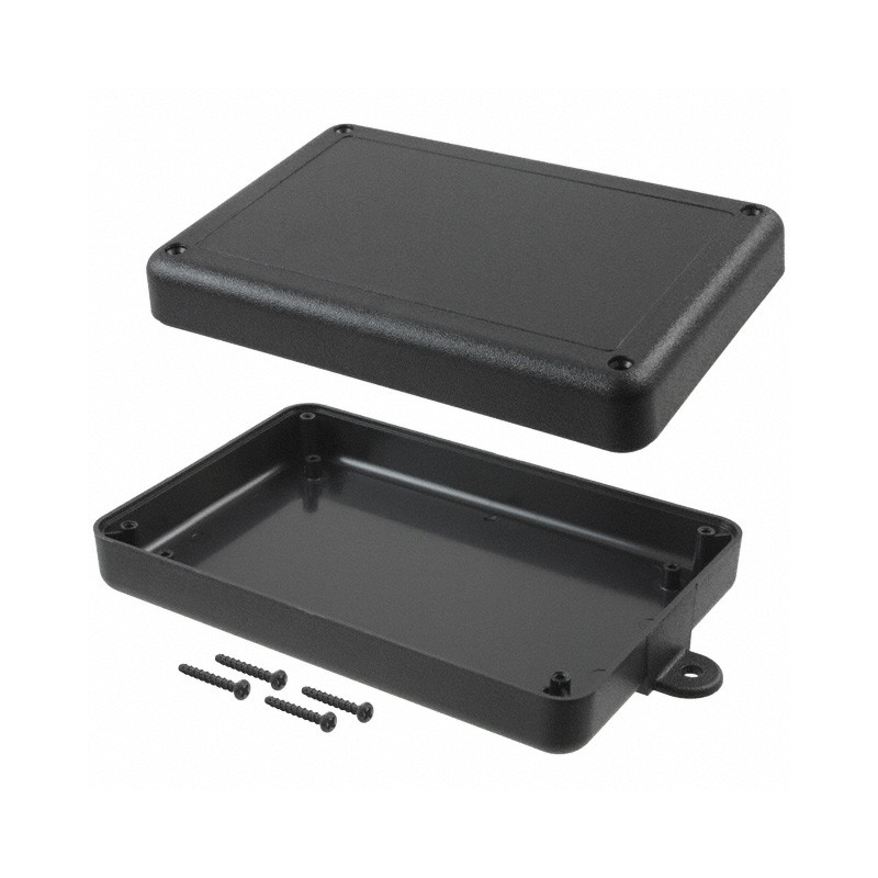 1 pcs : PT-11668-MB - Box Plastic, ABS Black Split Sides 6.016' L x 4.010' W (152.81mm x 101.85mm) X 1.500' (38.10mm)