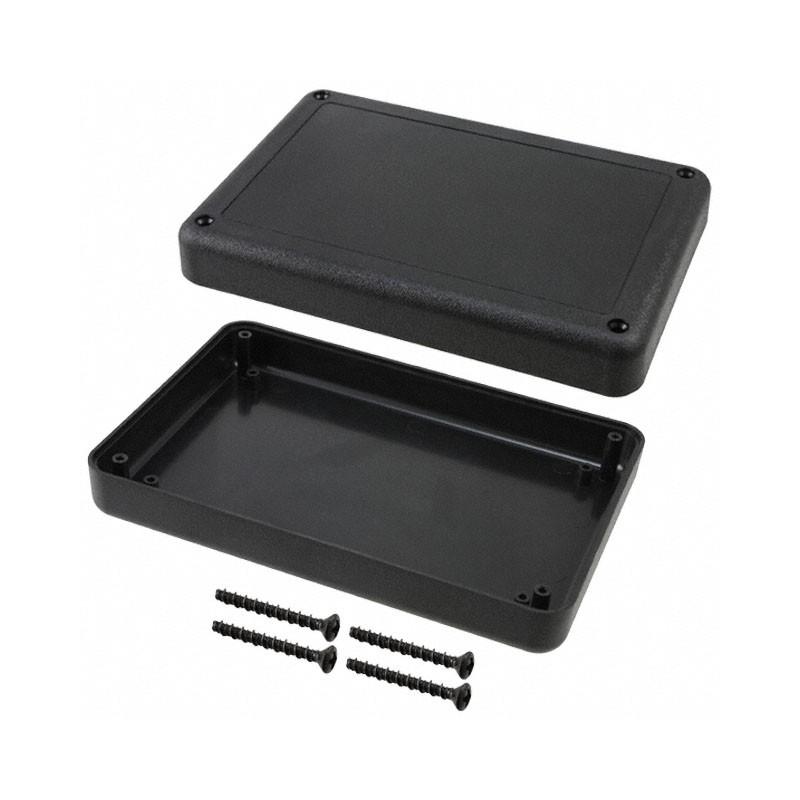 1 pcs : PT-11668 - Box Plastic, ABS Black Split Sides 6.016' L x 4.010' W (152.81mm x 101.85mm) X 1.500' (38.10mm)