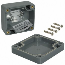 1 pcs : PN-1320-DG - Box Plastic, ABS Gray Cover Included 2.520' L x 2.283' W (64.01mm x 57.99mm) X 1.379' (35.03mm)
