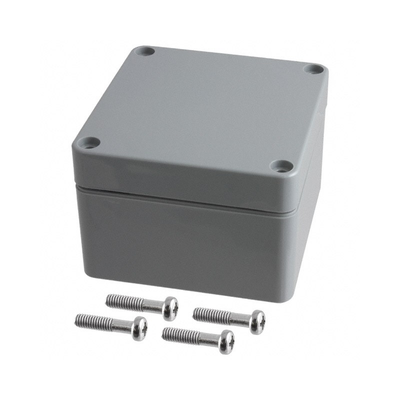 1 pcs : PN-1331-DG - Box Plastic, ABS Gray Cover Included 3.228' L x 3.150' W (81.99mm x 80.01mm) X 2.171' (55.14mm)