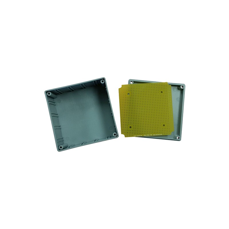 1 pcs : G20-7100 - Box Plastic, ABS Gray Cover Included 3.500' L x 3.500' W (88.90mm x 88.90mm) X 2.200' (55.88mm)