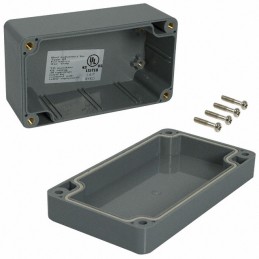 1 pcs : PN-1322-DG - Box Plastic, ABS Gray Cover Included 4.528' L x 2.559' W (115.01mm x 65.00mm) X 2.165' (55.00mm)