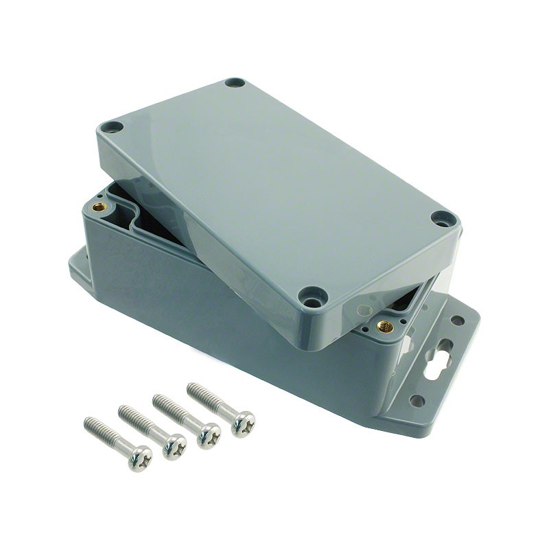 1 pcs : PN-1322-DGMB - Box Plastic, ABS Gray Cover Included 4.528' L x 2.559' W (115.01mm x 65.00mm) X 2.165' (55.00mm)