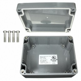 1 pcs : PN-1323-DG - Box Plastic, ABS Gray Cover Included 4.528' L x 3.543' W (115.01mm x 89.99mm) X 2.165' (55.00mm)