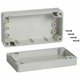 1 pcs : 1554CGY - Box Plastic, ABS Gray Cover Included 4.724' L x 2.559' W (120.00mm x 65.00mm) X 1.575' (40.00mm)