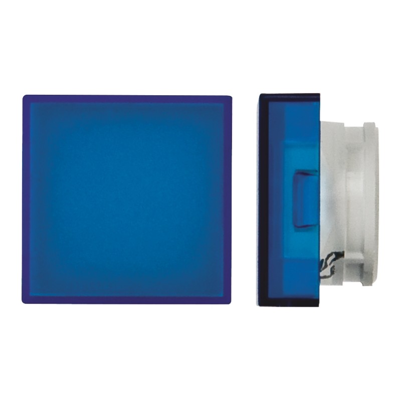5 pcs - Omron Blue Square Push Button Lens for Use with A16 Series LED/Incandescent Lamp Push Button Switch