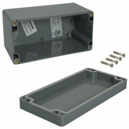 1 pcs : PN-1333-DG - Box Plastic, ABS Gray Cover Included 6.299' L x 3.150' W (159.99mm x 80.01mm) X 3.352' (85.14mm)