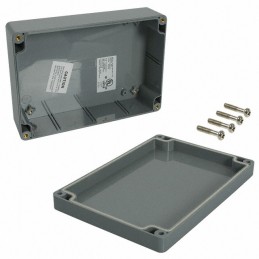 1 pcs : PN-1324-DG - Box Plastic, ABS Gray Cover Included 6.732' L x 4.764' W (170.99mm x 121.01mm) X 2.165' (55.00mm)