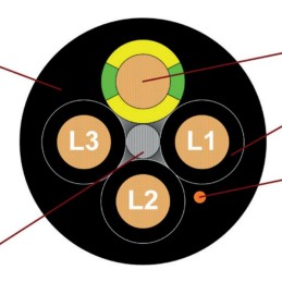 50 pcs - Igus chainflex CF30 Power Cable, 4 Cores, 1.5 mm², Screened, 50m, Black PVC Sheath, 15 AWG