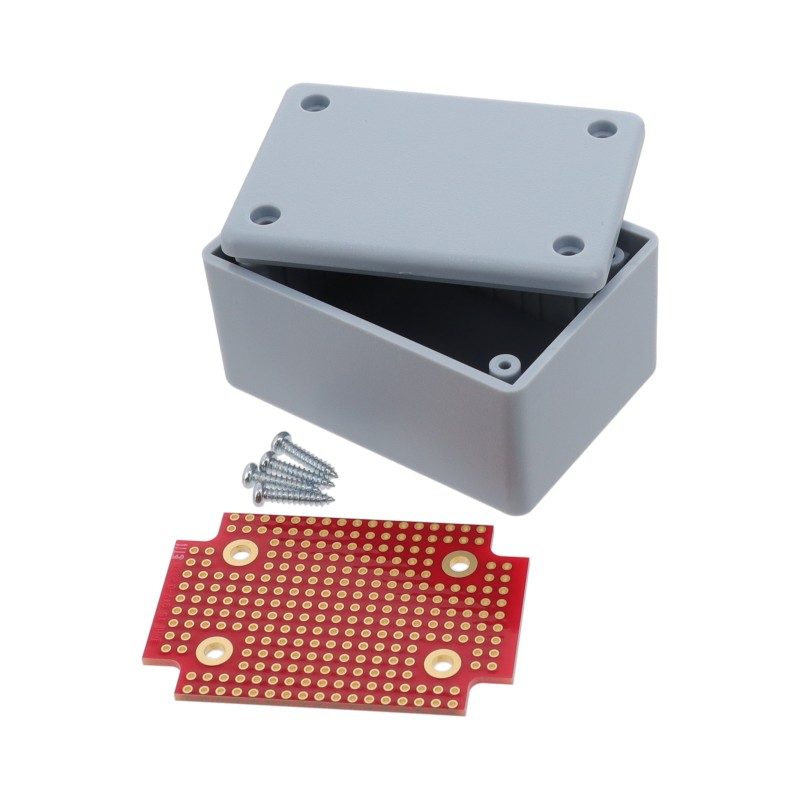 1 pcs : DKS-PG310-87 - Box Plastic, ABS Gray Cover Included, Lid 2.600' L x 1.800' W (66.04mm x 45.72mm) X