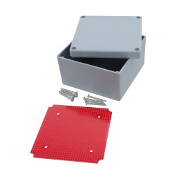 1 pcs : DKS-PG20-75 - Box Plastic, ABS Gray Cover Included, Lid 3.500' L x 3.500' W (88.90mm x 88.90mm) X