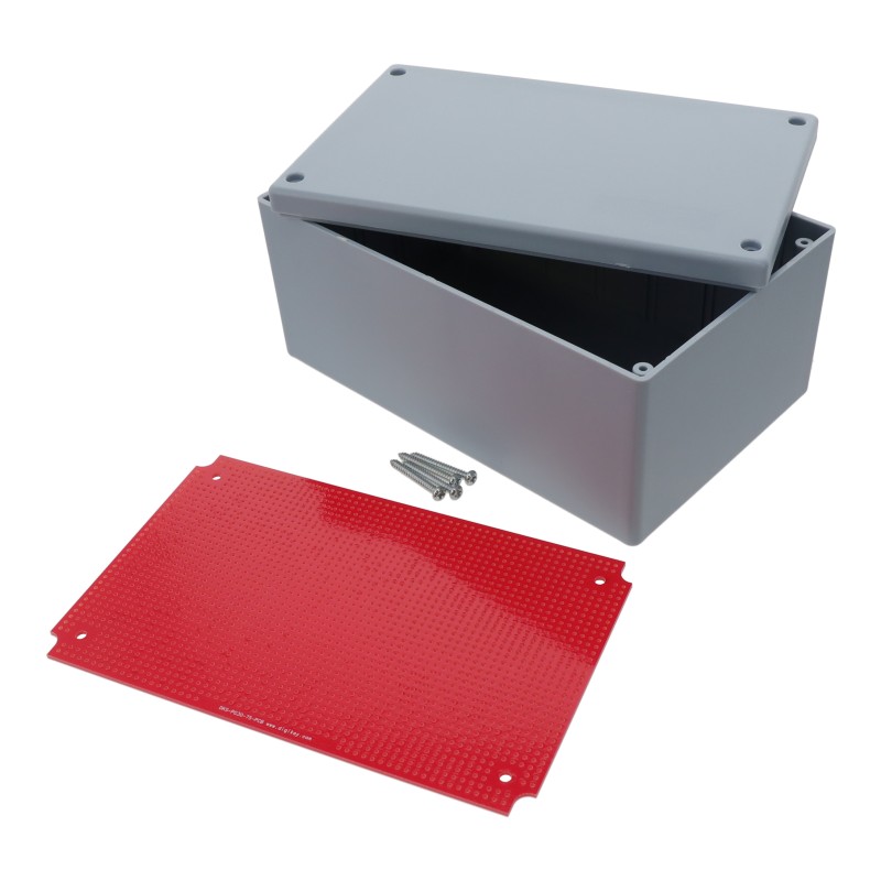 1 pcs : DKS-PG30-75 - Box Plastic, ABS Gray Cover Included, Lid 6.700' L x 4.300' W (170.18mm x 109.22mm) X
