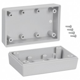 1 pcs : 111,GY - Box Plastic, ABS Gray Hand Held, Split Sides 3.600' L x 2.250' W (91.44mm x 57.15mm) X 1.500' (38.10mm)