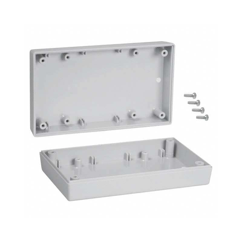 1 pcs : 151I,GY - Box Plastic, ABS Gray Hand Held, Split Sides 5.620' L x 3.250' W (142.75mm x 82.55mm) X 1.500' (38.10mm)