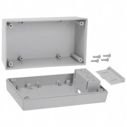 1 pcs : 253I,GY - Box Plastic, ABS Gray Hand Held, Split Sides 5.620' L x 3.250' W (142.75mm x 82.55mm) X 2.500' (63.50mm)