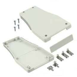 1 pcs : HH-3510-BCG - Box Plastic, ABS Gray Hand Held, Split Sides 6.299' L x 3.701' W (159.99mm x 94.01mm) X 0.984' (25.00mm)