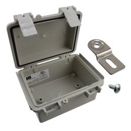 1 pcs : NBF-32012 - Box Plastic, ABS Gray Hinged Door, Lid 7.870' L x 5.900' W (199.90mm x 149.86mm) X 3.930' (99.82mm)