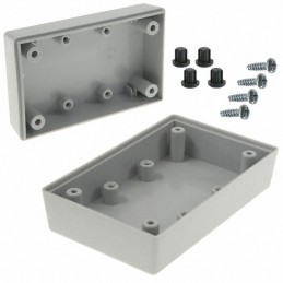 1 pcs : PT-11308-G - Box Plastic, ABS Gray Split Sides 3.625' L x 2.250' W (92.08mm x 57.15mm) X 1.500' (38.10mm)