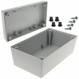 1 pcs : PT-11388-G - Box Plastic, ABS Gray Split Sides 5.625' L x 3.250' W (142.88mm x 82.55mm) X 2.480' (62.99mm)