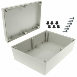 1 pcs : PT-11557-G - Box Plastic, ABS Gray Split Sides 6.875' L x 4.875' W (174.63mm x 123.83mm) X 2.520' (64.00mm)