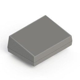 1 pcs : 17S,GY - Box Plastic, ABS Gray Split Sides and Slanted Top 6.880' L x 4.880' W (174.75mm x 123.95mm) X 2.490' (63.25mm)