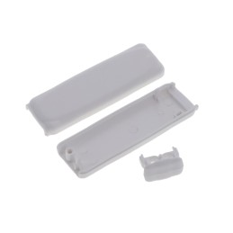 1 pcs : P1A-210603L - Box Plastic, ABS White Hand Held, Cover Included 2.138' L x 0.673' W (54.31mm x 17.09mm) X 0.375' (9.53mm)