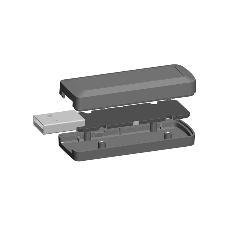 1 pcs : P1A-220805U - Box Plastic, ABS White Hand Held, Cover Included 2.250' L x 0.850' W (57.15mm x 21.59mm) X 0.475' (12.07mm