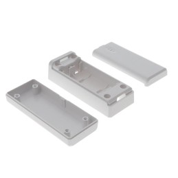 1 pcs : S1A-361413 - Box Plastic, ABS White Hand Held, Cover Included 3.600' L x 1.440' W (91.44mm x 36.58mm) X 1.362' (34.60mm)