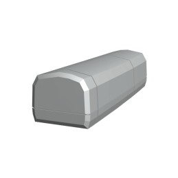 1 pcs : S1A-401210 - Box Plastic, ABS White Hand Held, Cover Included 4.000' L x 1.274' W (101.60mm x 32.36mm) X 1.000' (25.40mm