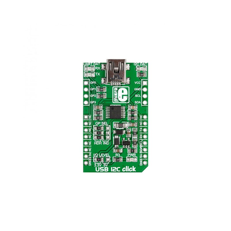 1 pcs : MIKROE-1985 - USB I2C CLICK MCP2221